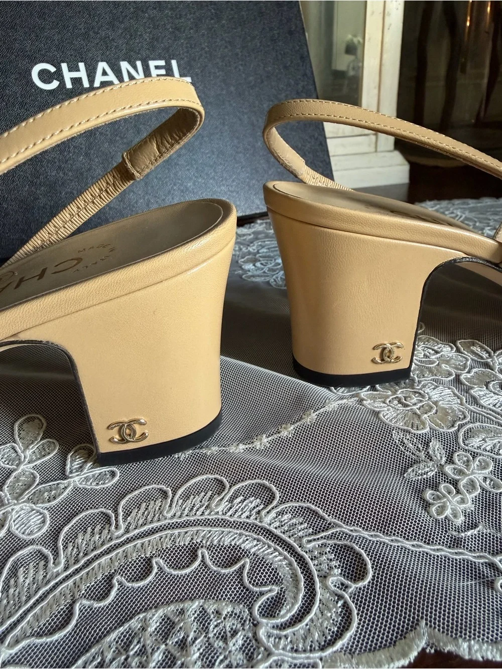 CHANEL slingback heels